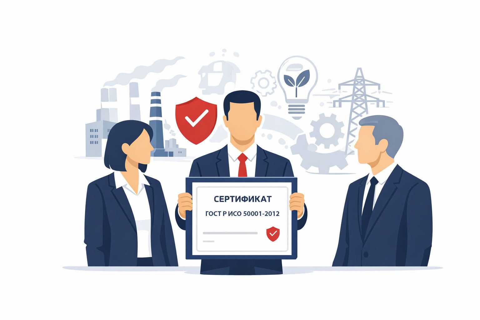 Оформление сертификата ГОСТ Р ИСО 50001-2012 в Щелкино и по всему Ленинскому району республики Крым